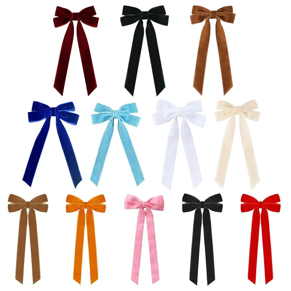 12-Pack Velvet Christmas Bows | Tree Ornaments & Gift Wrap Christmas Bow Ornaments Peaceful Pleasures Health and Wellness