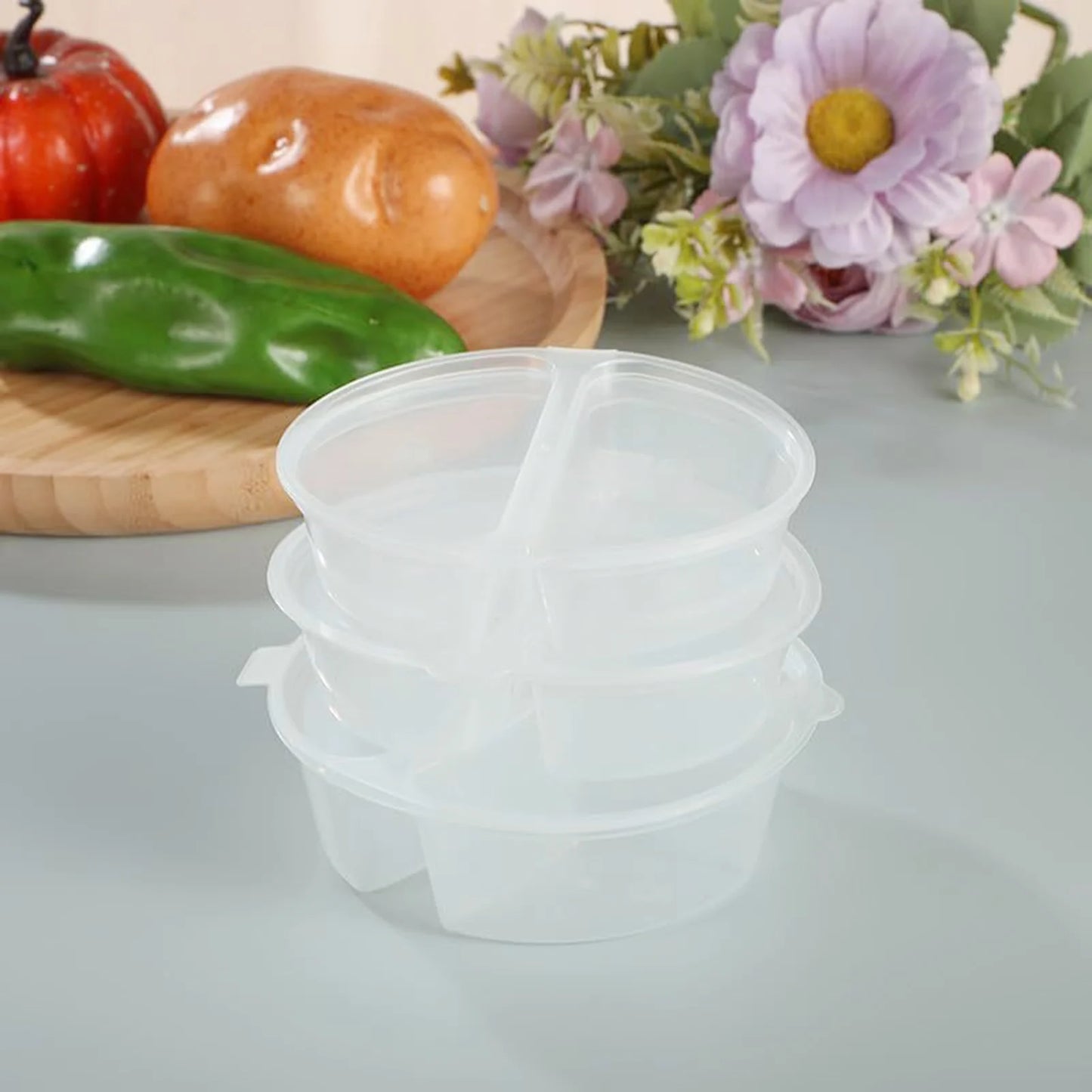 2 Compartment Snack Sauce Containers Good Sealing without Water Leakage Containers for Peanut Butter or Condiments Peaceful Pleasures Health and Wellness