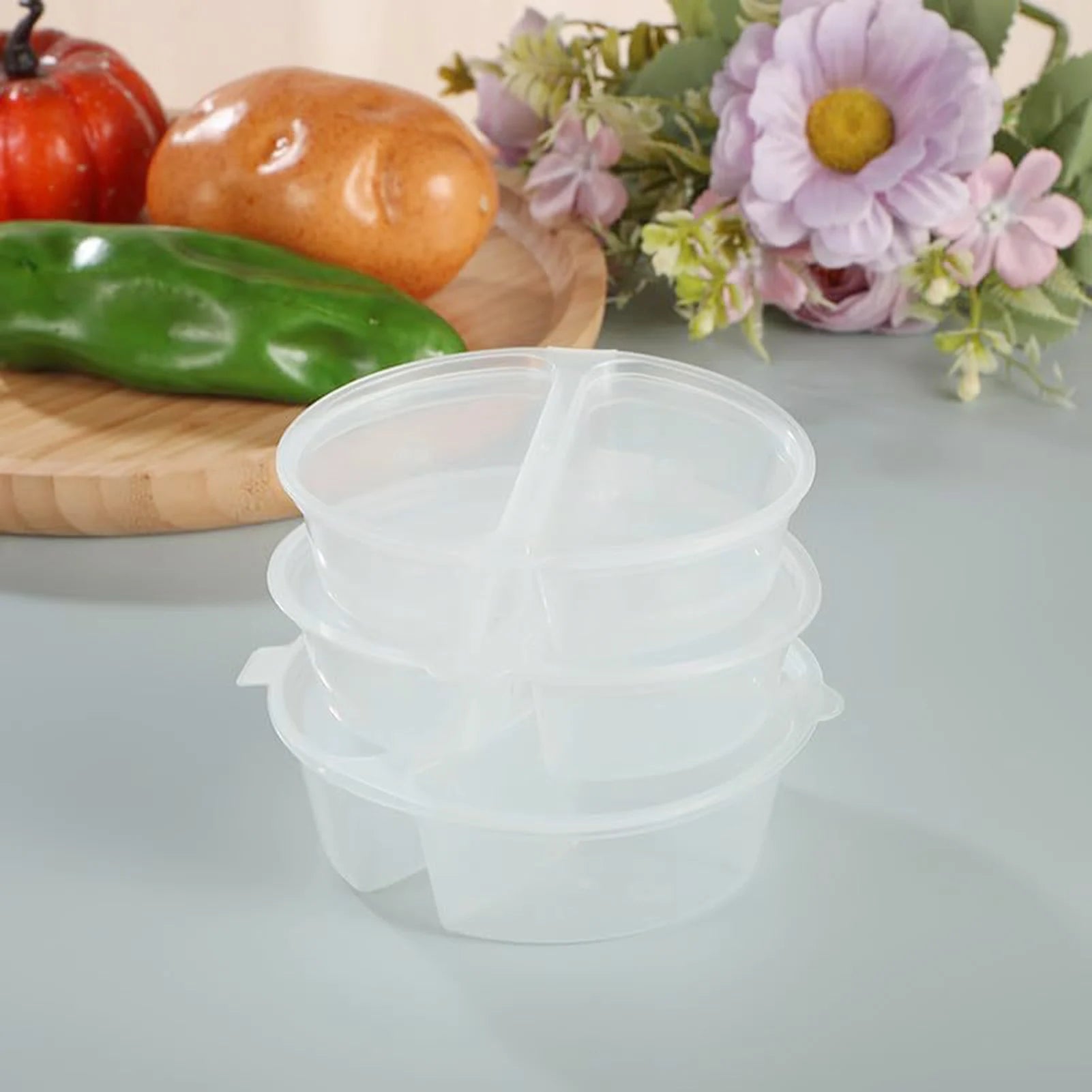 2 Compartment Snack Sauce Containers Good Sealing without Water Leakage Containers for Peanut Butter or Condiments Peaceful Pleasures Health and Wellness