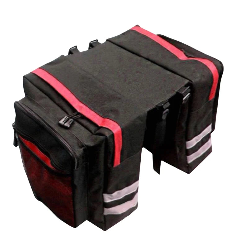 Large Capacity Cycling Saddle Bag for Mountain Bike Long Distance Bicycle Cargo Pouch Riding Pack Outdoor Sports Gear Storage Peaceful Pleasures Health and Wellness red
