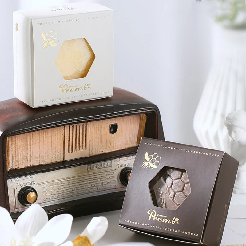 Bee propolis soap, handmade soap, oil removal, moisturizing, moisturizing, suitable for washing face, showering Peaceful Pleasures Health and Wellness