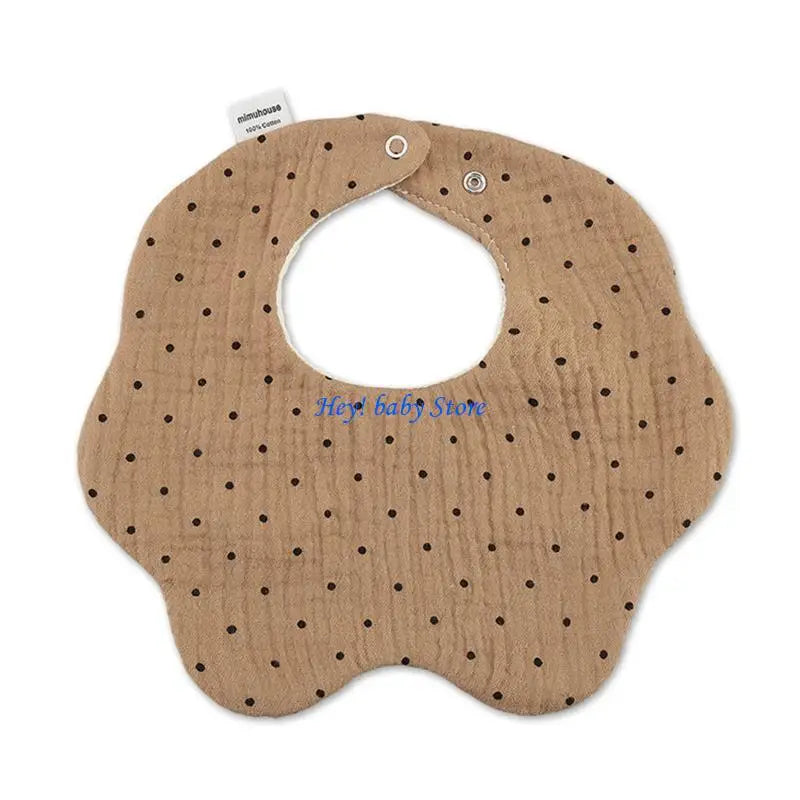 Cartoon Cotton Baby Bib | 360° Rotating Breathable Burp Cloth