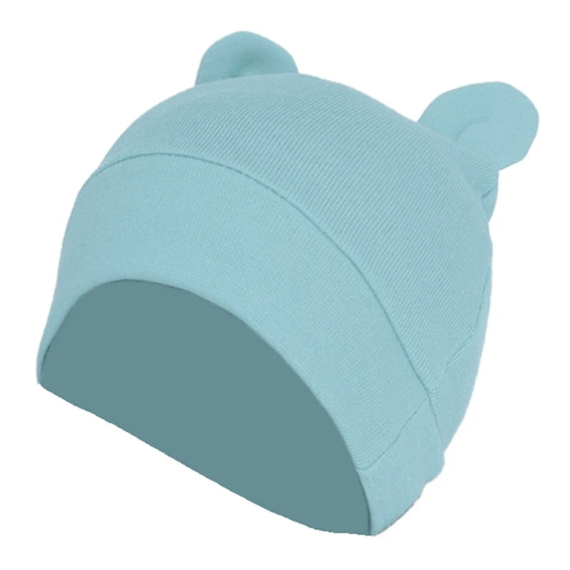Infant Cotton Baby Bonnet Hospital Hat | Soft Solid Color 0-24M