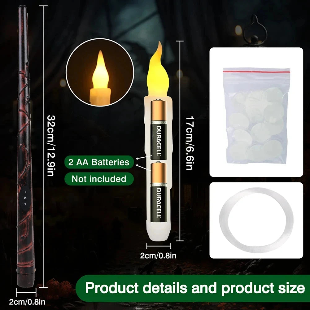 Floating Flameless LED Taper Candles + Magic Wand Remote 12/24 Pack