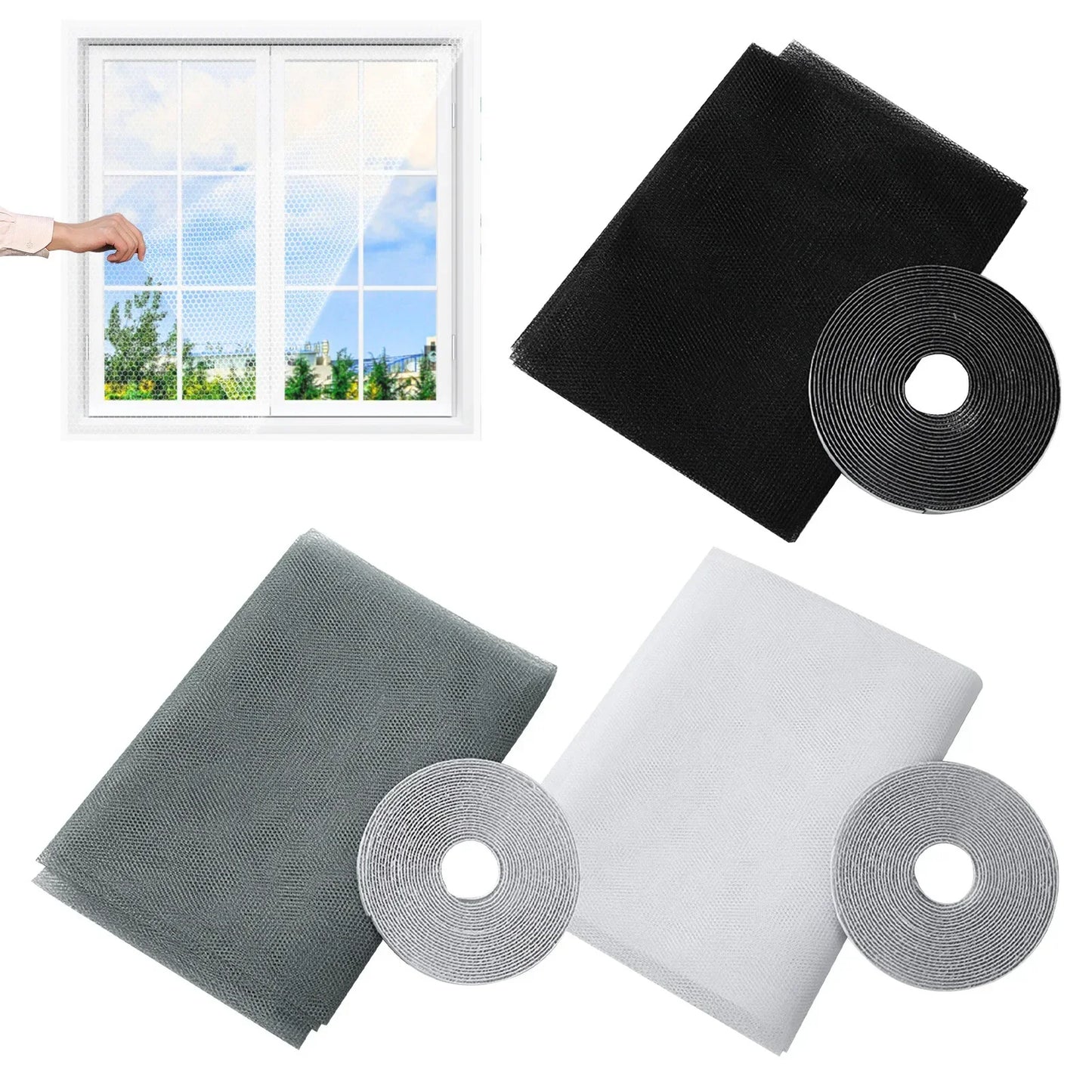 Magnetic Mosquito Net Window Screen | Hook & Loop Insect Mesh Window Insect Screen Peaceful Pleasures Health and Wellness