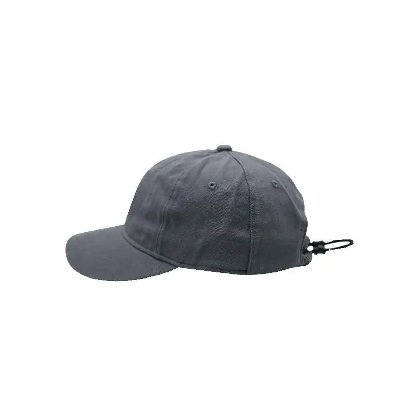 Drawstring Curved Brim Cotton Cap | Unisex Sun Hat