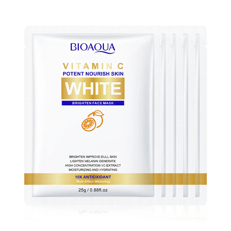 BIOAQUA Vitamin C Whitening Sheet Mask 10pcs – Anti-Aging