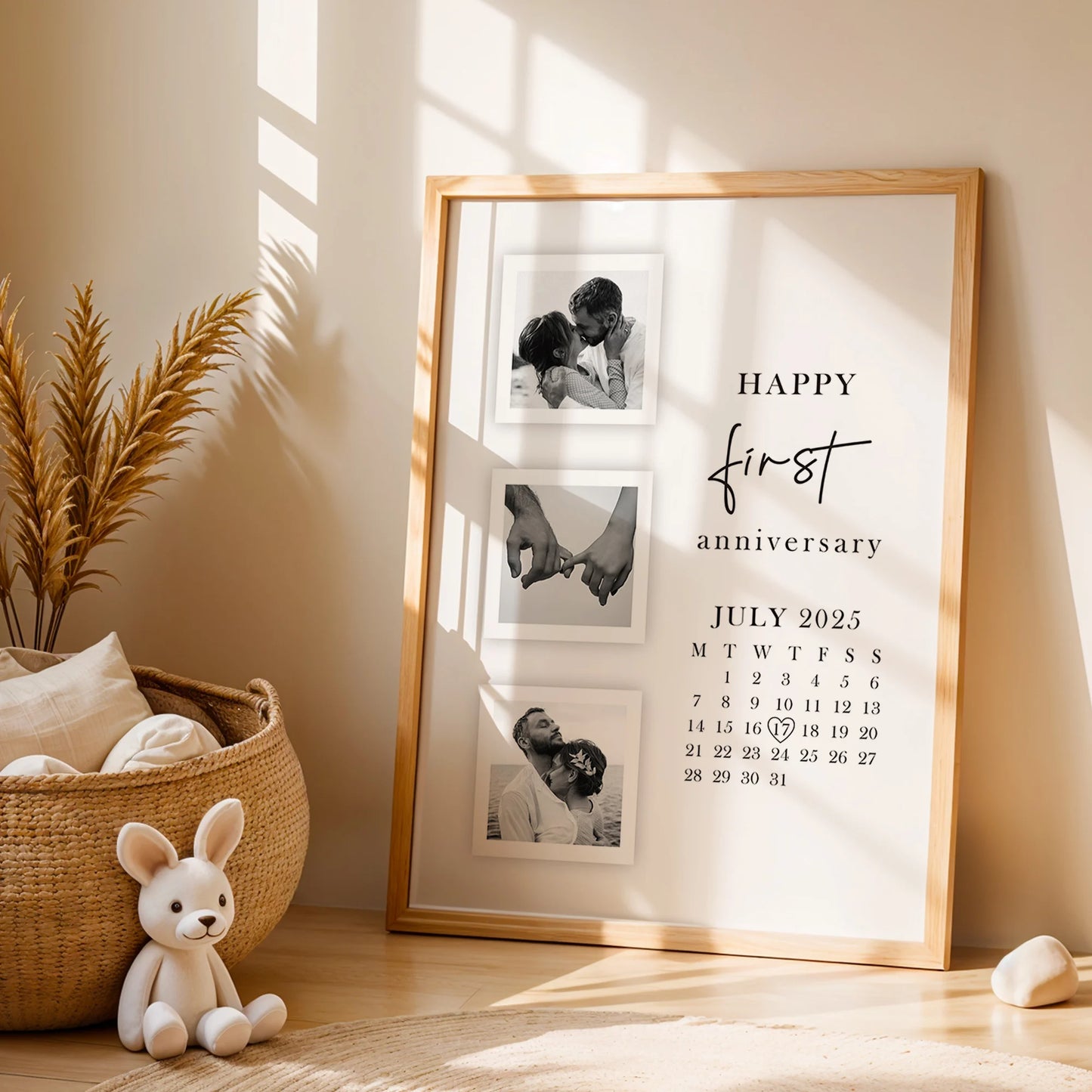 Personalized Anniversary Date Canvas Wall Art Print | Gift Idea