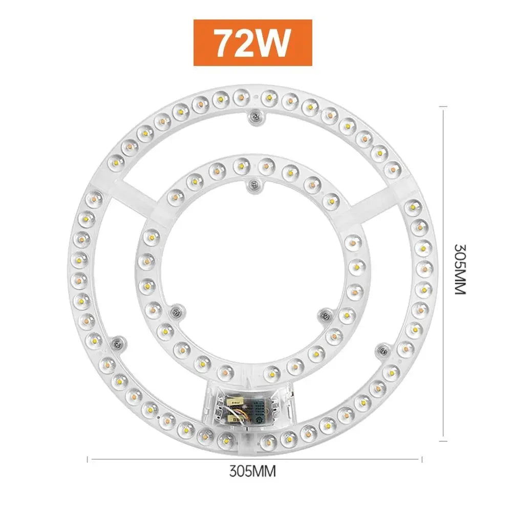 Dimmable Round LED Ceiling Light Module 12W–72W | Aluminum