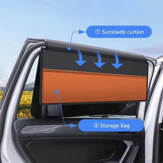 Magnetic Retractable Car Window Sun Shade Curtain + Storage Bag Car Window Sunshade Peaceful Pleasures Health and Wellness