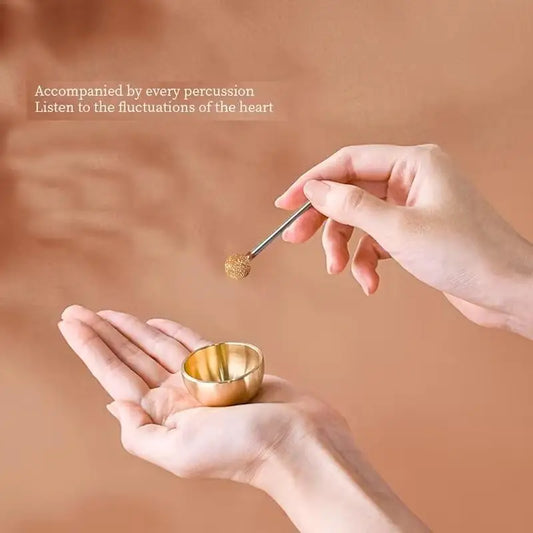 Mini Brass Singing Bowl Set | Yoga & Meditation Sound Bowl Meditation Singing Bowl Peaceful Pleasures Health and Wellness Default Title