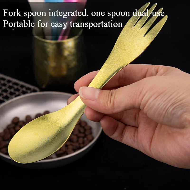 Pure Titanium Spork – Ultralight Camping Fork & Spoon Utensil Camping Spork Utensil Peaceful Pleasures Health and Wellness