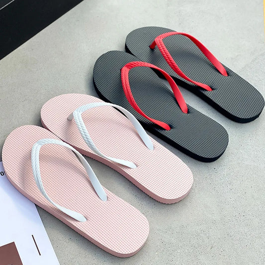 Women's Lightweight Anti-Slip Flip Flops – Beach PVC Sandals