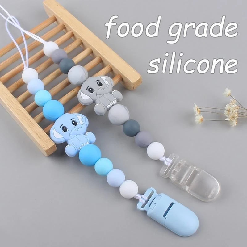 BPA-Free Animal Silicone Pacifier Clip for Baby 0–12 Months