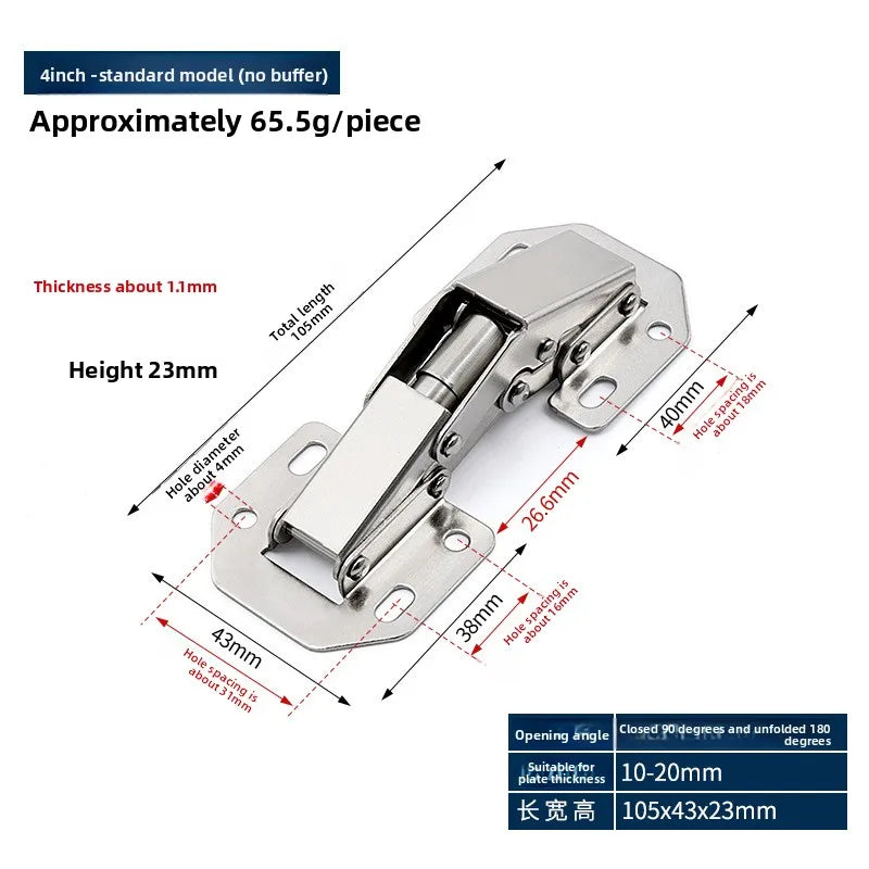 Soft-Close Full Overlay Cabinet Hinge | Straight Arm Damper