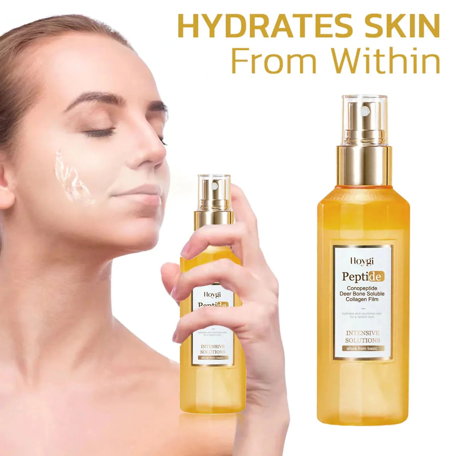 Peptide Anti Aging Spray Firming Lifting Reduce Fine Lines Lighten Pigmentation Whitening Spots Nourishing Wrinkle Removal Serum Peaceful Pleasures Health and Wellness