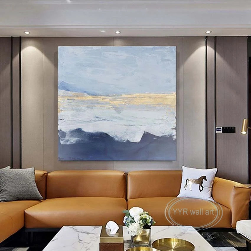 Handmade Oil Painting Home Decoration Modern Minimalist Abstract Wall Art Canvas Poster Living Room Bedroom Restaurant Picture Peaceful Pleasures Health and Wellness