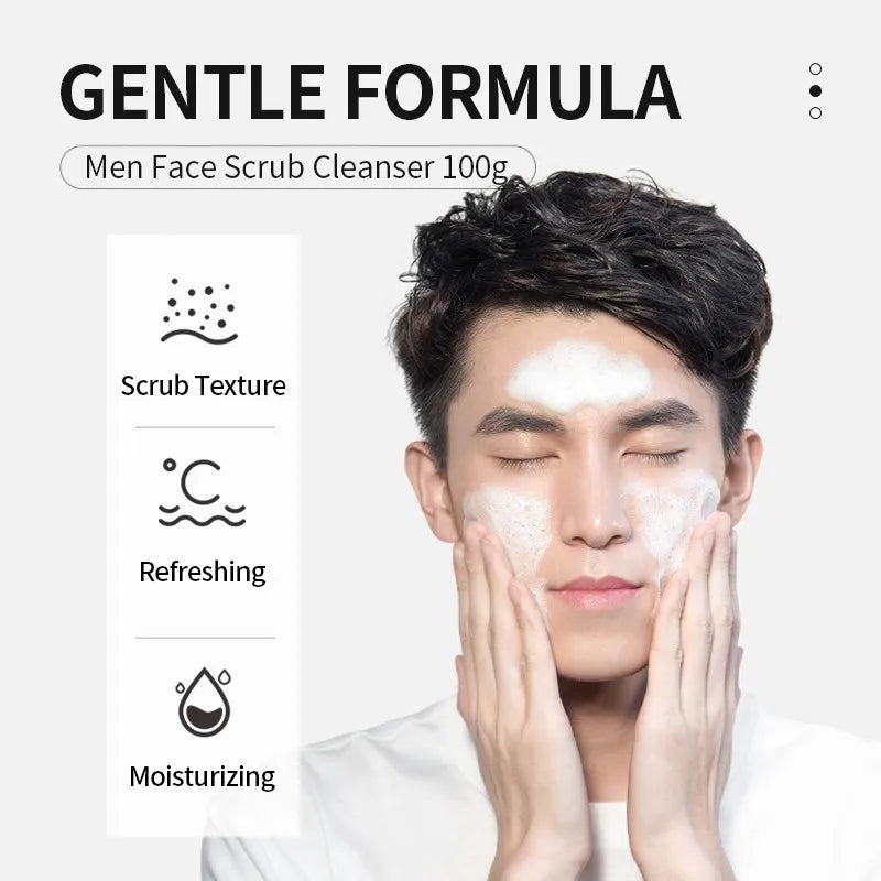 LAIKOU Men Facial Cleanser – Oil Control & Blackhead Remover 50g Men's Facial Cleanser Peaceful Pleasures Health and Wellness