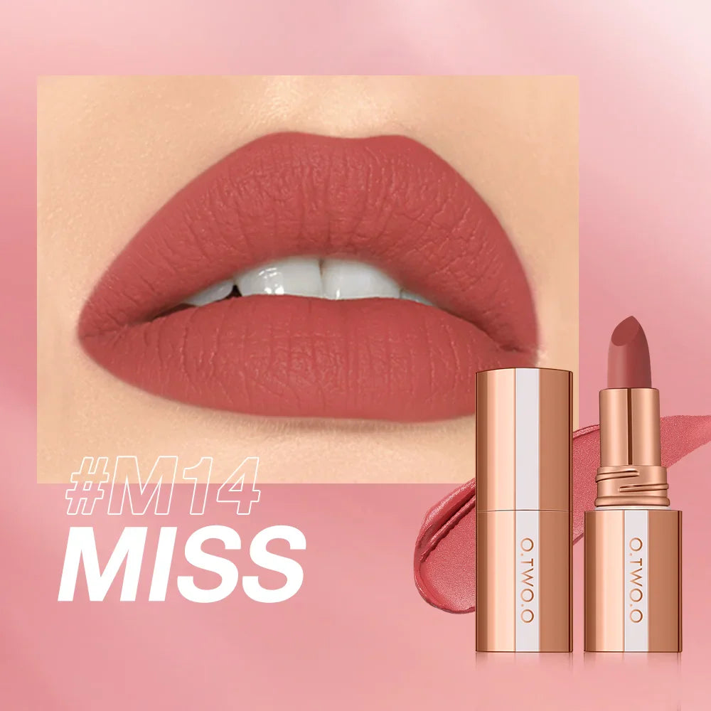 O.TWO.O Matte Velvet Lipstick – Waterproof Long-Lasting Lip Tint