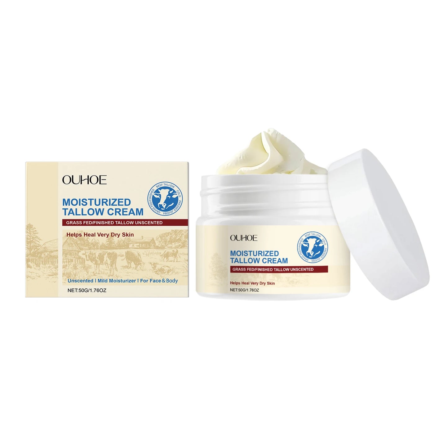 Tallow Moisturizing Face Cream – Hydration & Skin Repair 50g