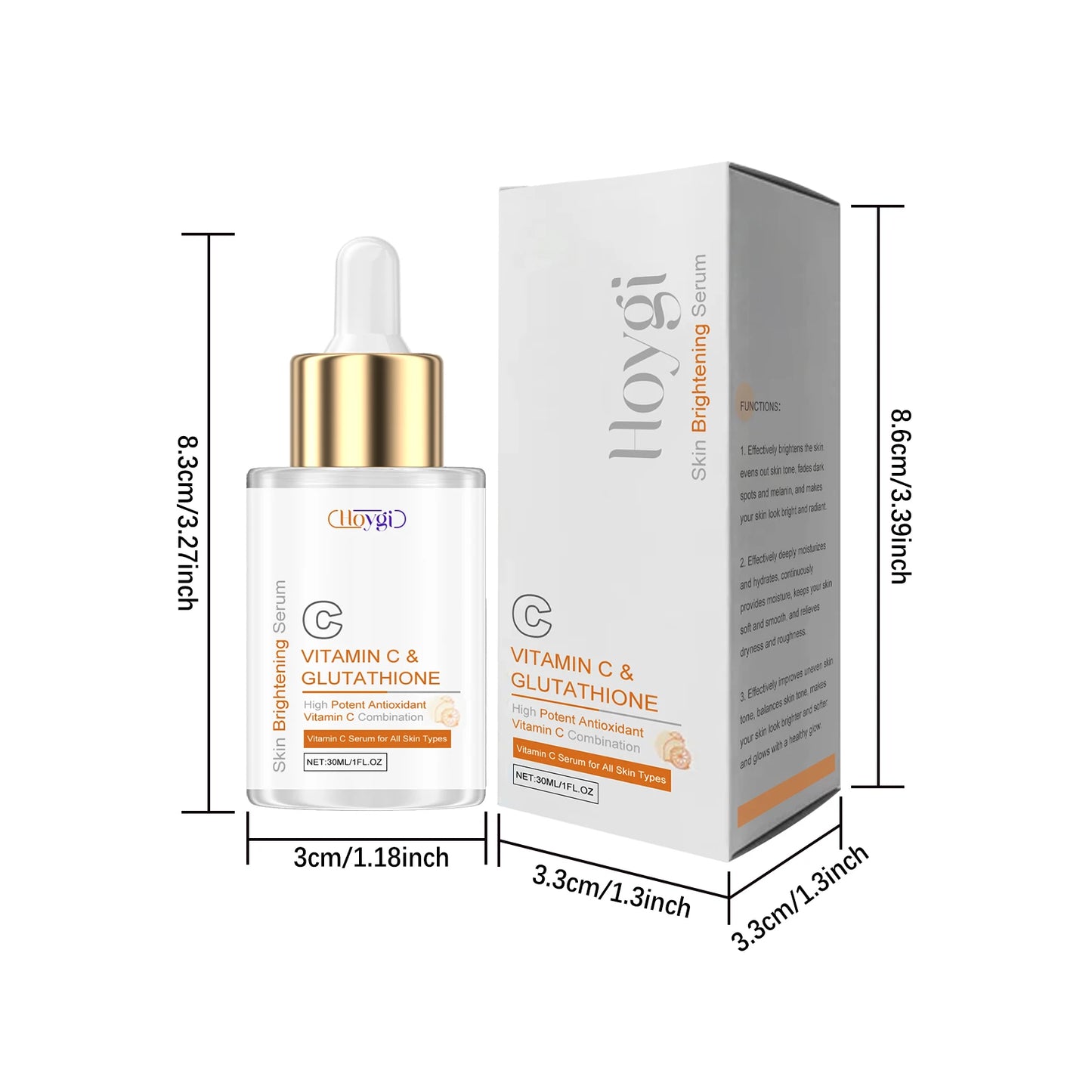Vitamin C & Glutathione Brightening Serum – Fade Dark Spots