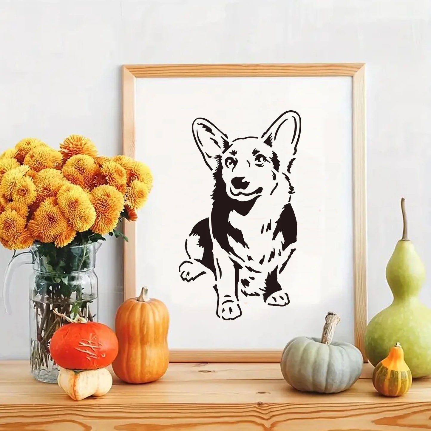 9 Dog Head Outline Drawing Painting Stencils Templates DIY Sketching