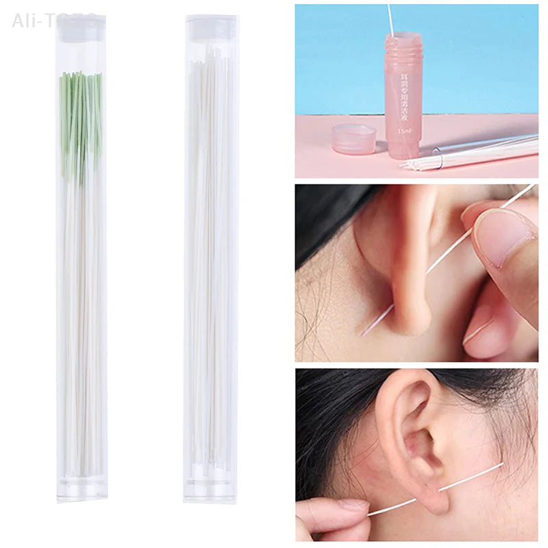 60-Pc Ear Hole Cleaning Kit – Soft Cotton Piercing Wires