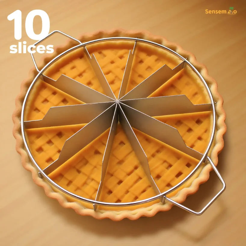 Stainless Steel Cake & Pizza Cutter | 4–10 Slice Portioner