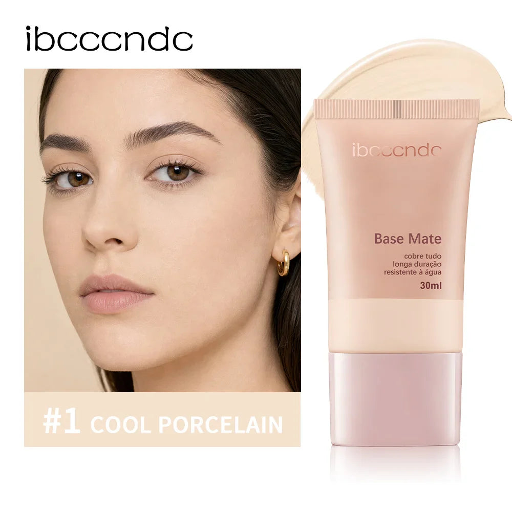 ibcccndc Matte Foundation – Waterproof, Long-Lasting, 9 Shades