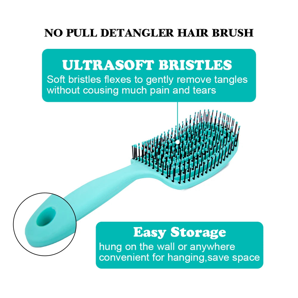 1Pcs Detangling Brush For Women Fast Blow Drying Hollowing Hair Comb Massage Scalp Styling Hairbrush For Afro 3A/4C Black Hair Peaceful Pleasures Health and Wellness