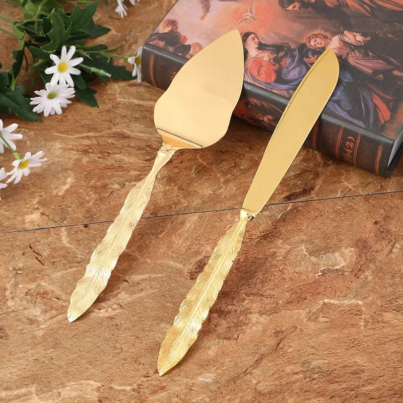 2Pcs Wedding Cake Knife and Shovel Pizza Bread Knife Wedding Supplies Cake Knife Triangle Bread Shovel Baking Tools Peaceful Pleasures Health and Wellness Style 4