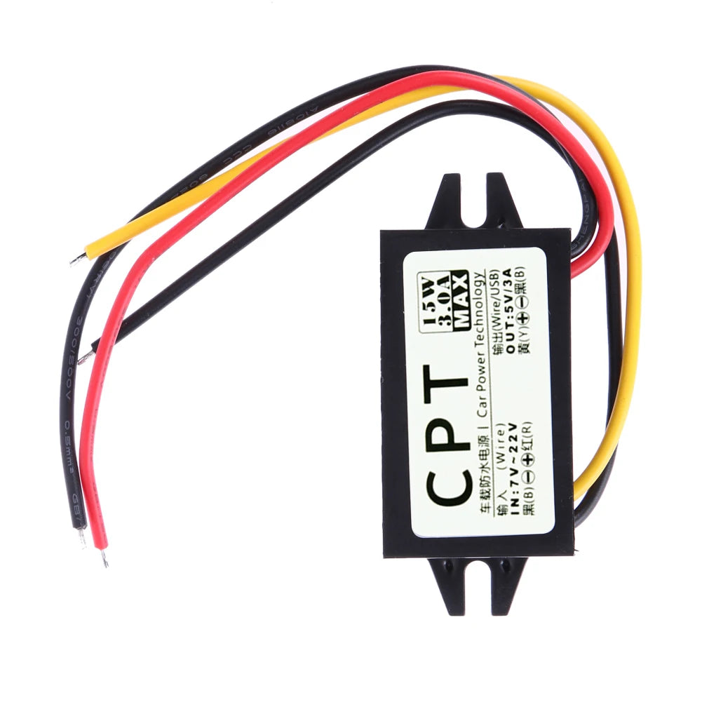 DC-DC 12V to 5V 3A 15W Car Power Converter Micro Mini USB Converter Regulator Output Adapter Car Led Display Power Supply Peaceful Pleasures Health and Wellness