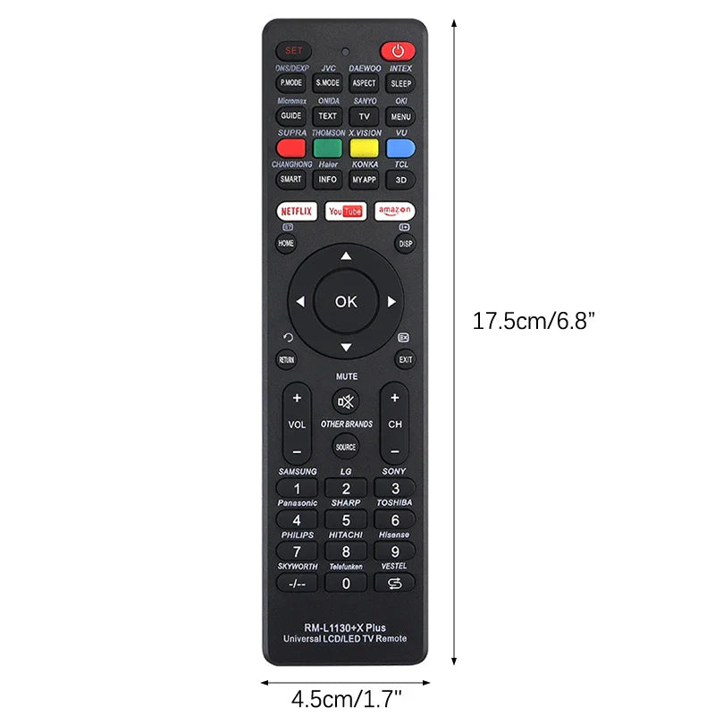 Universal TV Remote Control RM-L1130+X – Multi-Brand IR