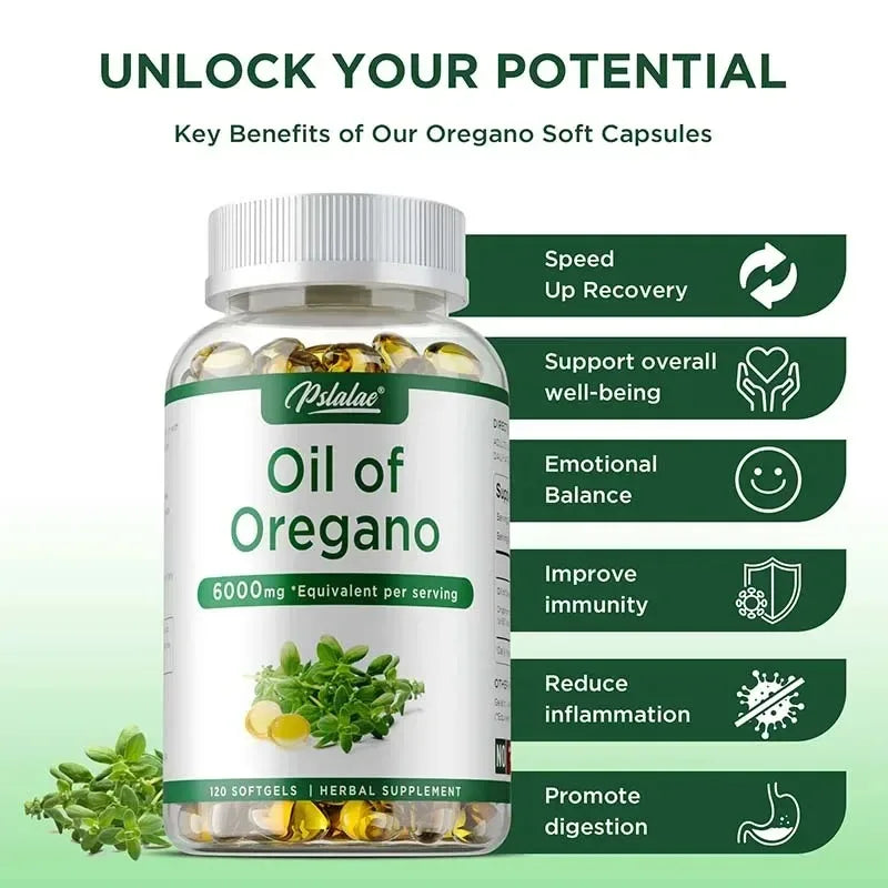 Oil of Oregano Capsules – Gut, Digestion & Immune Support