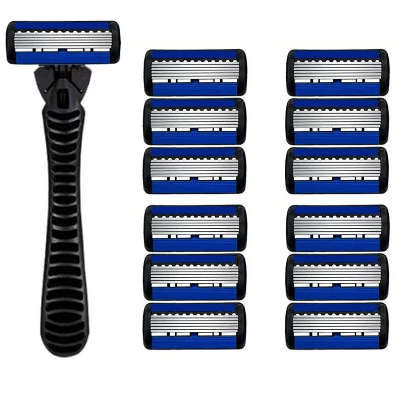 6-Layer Double Edge Safety Razor | Stainless Steel Manual Shaver