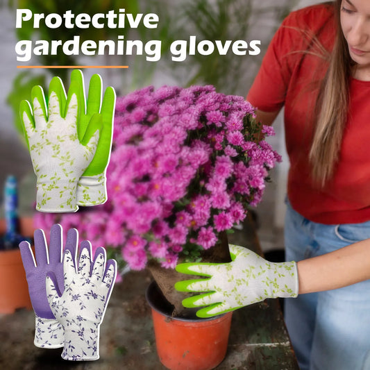Women's Breathable Latex Garden Gloves – Grip & Protection Garden Gloves Oasis Select