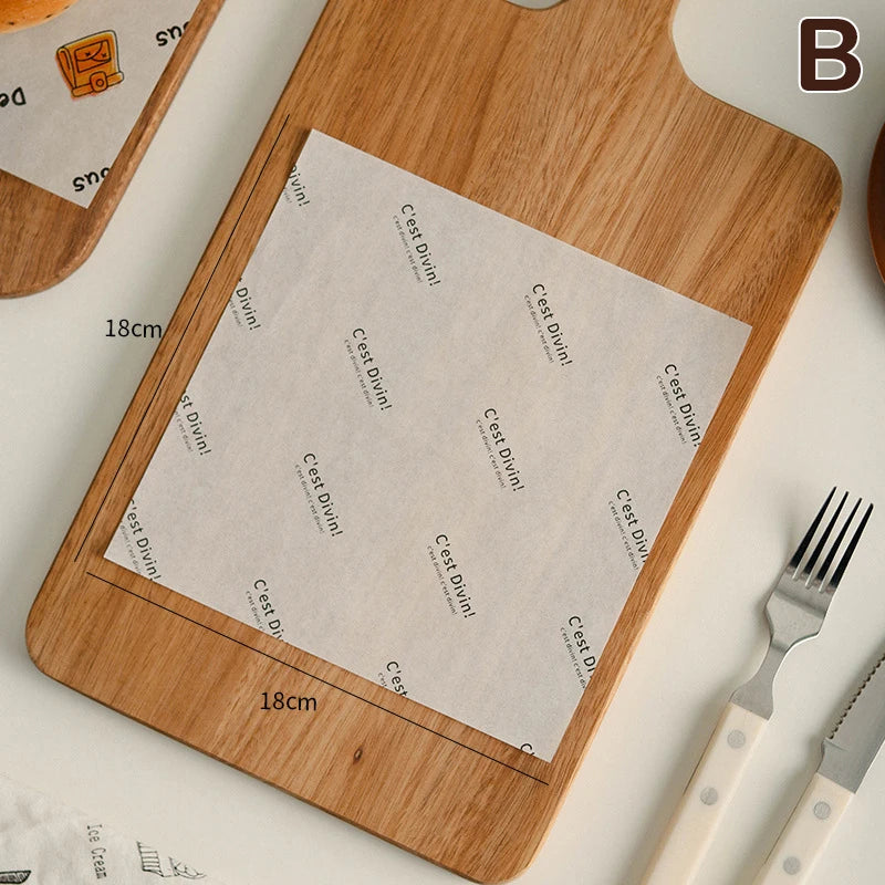 100-Pack Greaseproof Deli Wax Paper Sheets – Food Basket Liner