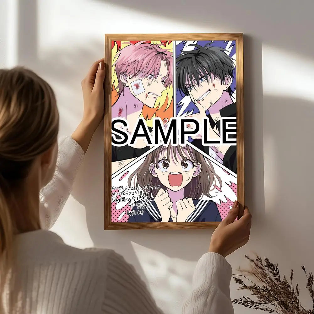 Tamon-kun Ima Dotchi Tamon's B-Side Poster HD Self Adhesive Waterproof Wall Art Ideal for Home Office Dorm Bedroom Great Gift Peaceful Pleasures Health and Wellness White10 40X50cmNoframe
