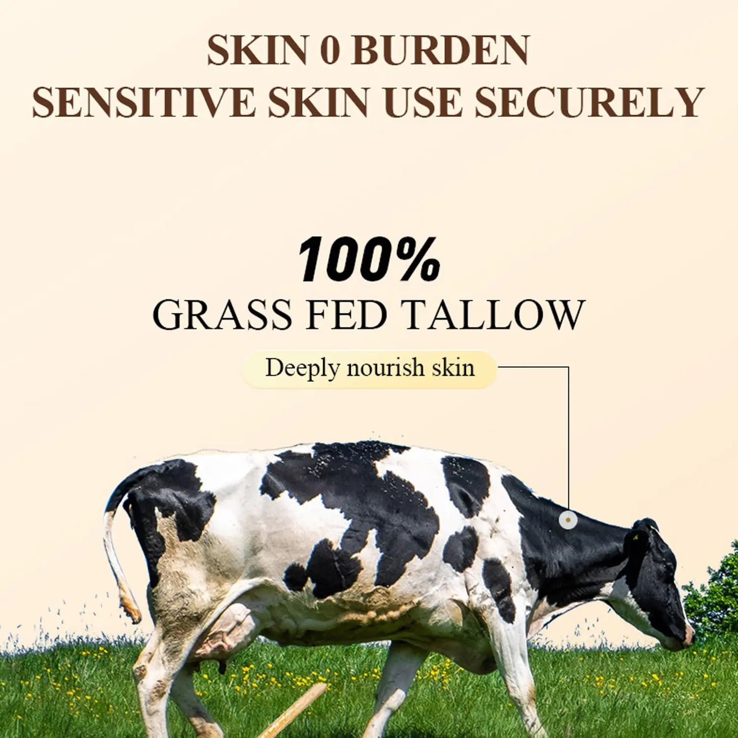 60g Beef Tallow Paste For Skin Care Beef Neck Balm Grass Fed Tallow Wild Honey Skin Moisturizer Face And Body Peaceful Pleasures Health and Wellness