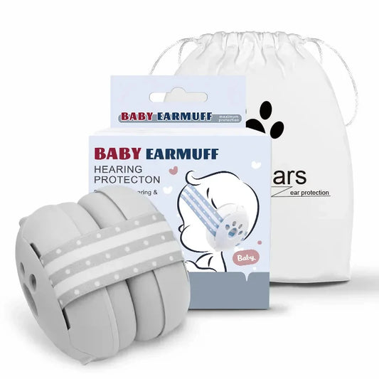 Sleeping Noise-Canceling Baby Ear Muffs Child Protection Headband Style Noise Reduction Ear Covers for Children Peaceful Pleasures Health and Wellness grey