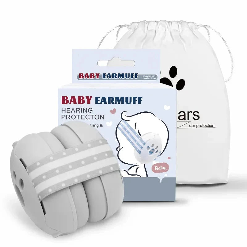 Sleeping Noise-Canceling Baby Ear Muffs Child Protection Headband Style Noise Reduction Ear Covers for Children Peaceful Pleasures Health and Wellness grey