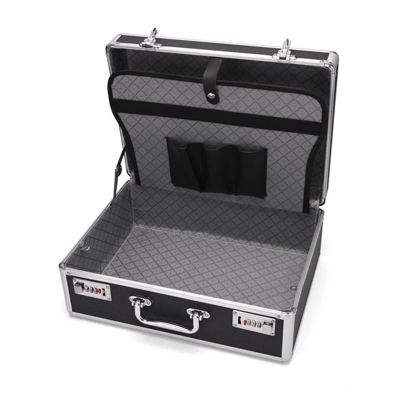 Large Capacity Barber Beauty Tools Storage Shockproof Toolbox Safety Box with Lock Salon Hairdresser Styling Toolbox Supplies Peaceful Pleasures Health and Wellness