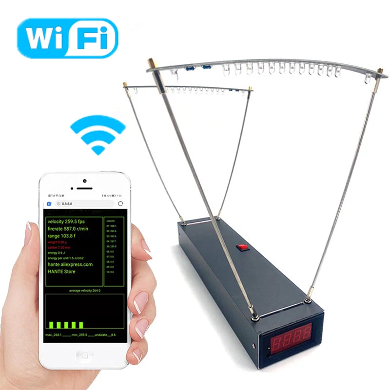New Speed Meter 30-9999 FPS Speed Meter for Shooting Chronograph Speed Meter Velocimetry Slingshot Bullet Speed Measuring Tools Peaceful Pleasures Health and Wellness With Wifi