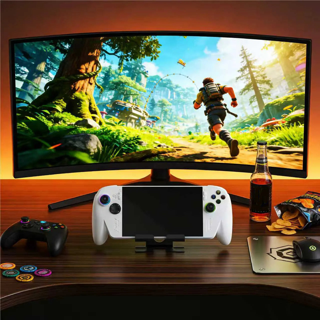 For ROG Ally/Ally/X For Xbox Handheld Variants For Switch/Switch 2 For Steam Deck Console Grip Universal Wall/Desktop Stand Peaceful Pleasures Health and Wellness