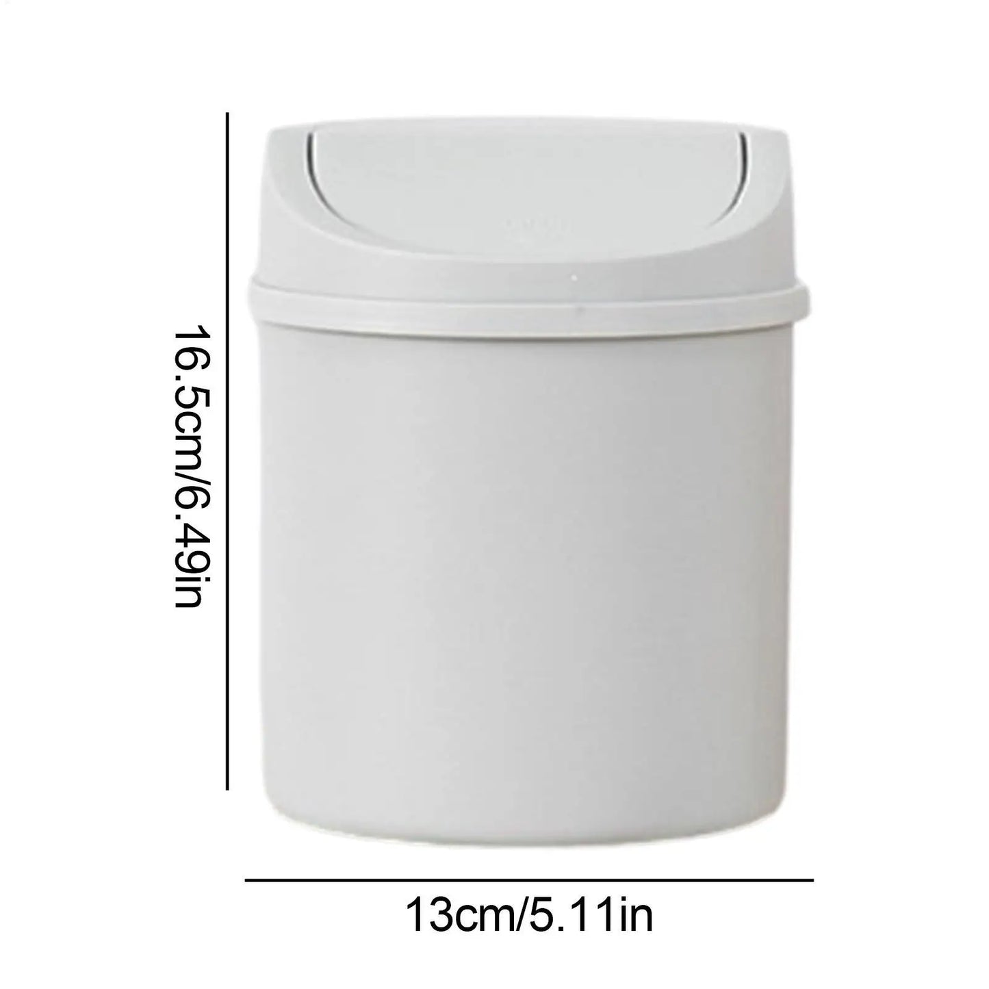 Mini Desktop Trash Can with Lid – Small Desk Waste Bin