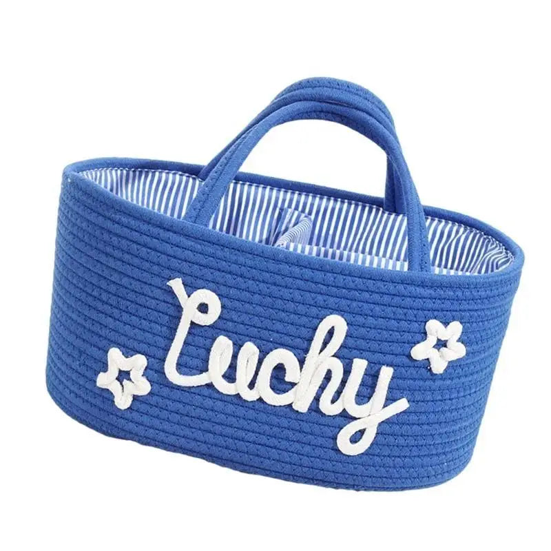 Cotton Rope Storage Bin | Baby Nursery Organizer Basket