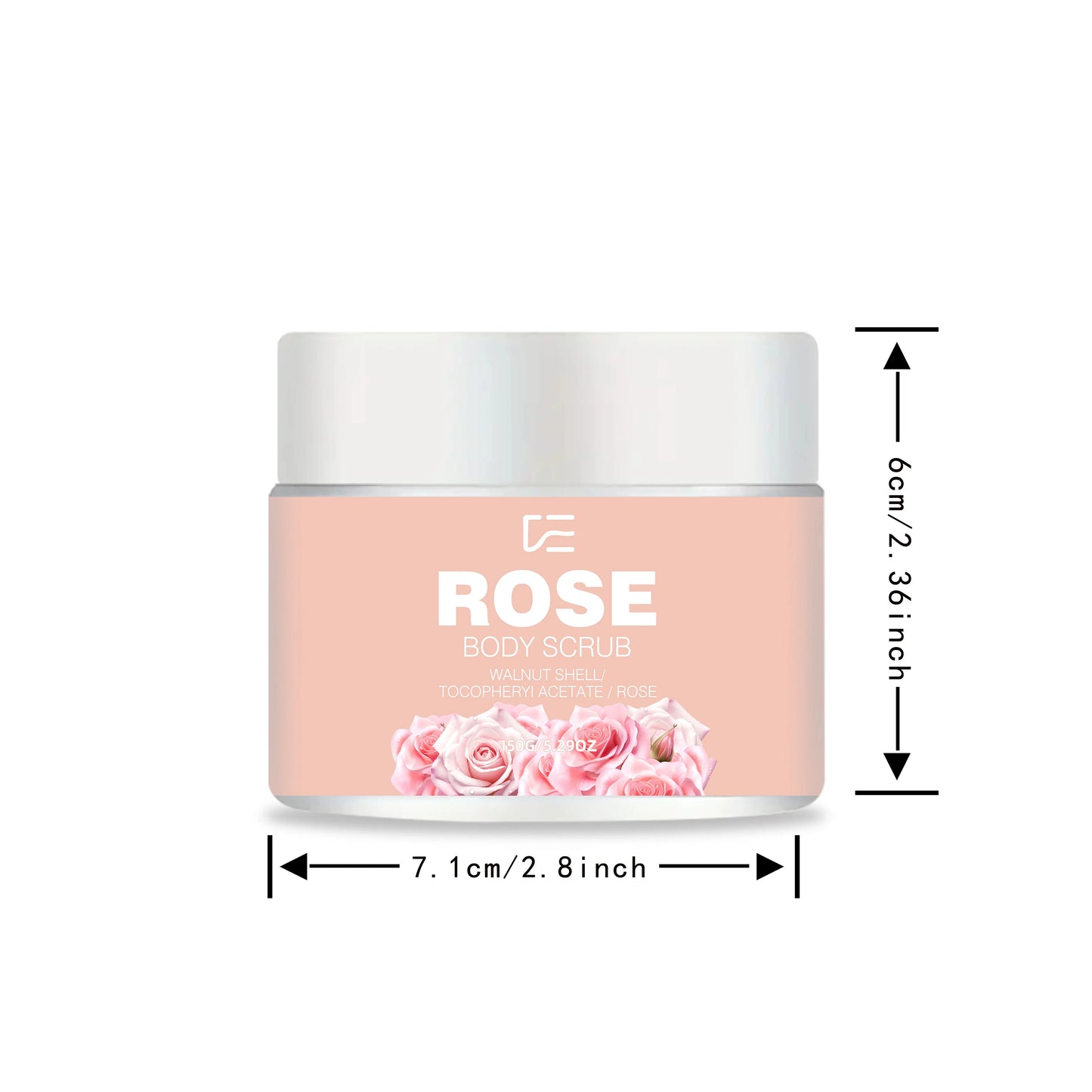 veérenae Rose & Walnut Body Scrub – All Skin Types