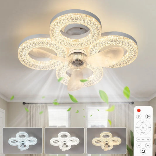 48W Remote Control Ceiling Fan Light | Dimmable LED, 3 Speeds Ceiling Fan with Light Peaceful Pleasures Health and Wellness