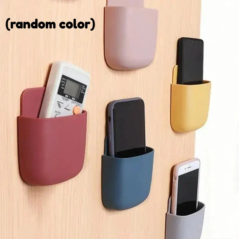 Wall Mounted Phone Charging Holder & Remote Organizer – 2 Pack