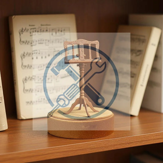 1:12 Miniature Music Stand Model | Dollhouse & Photo Prop Miniature Dollhouse Model Peaceful Pleasures Health and Wellness Default Title